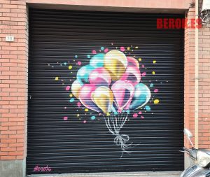 Graffiti Persiana Globos Colores 300x100000